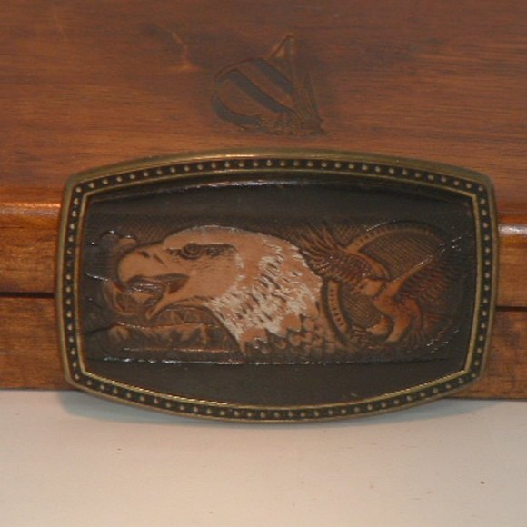 Pre-owned Alumaline 4108 Eagle BB-317 Belt Buckle - Picture 1 of 3